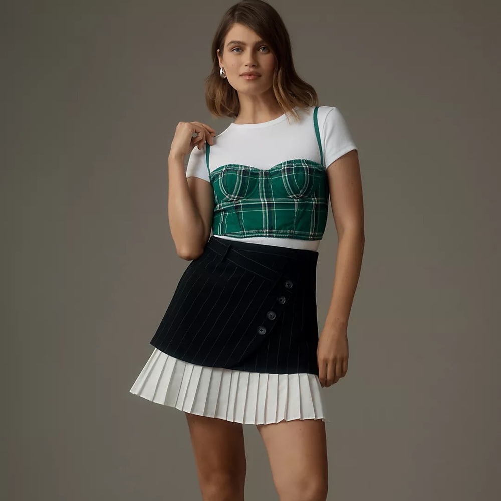 🆕💎RARE/SOLD OUT💎ANTHROPOLOGIE Plaid Bustier, Size Medium